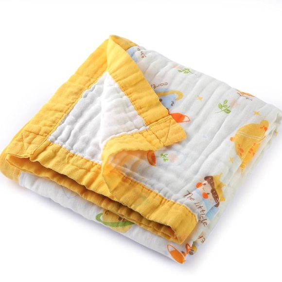 Other - NWT Baby Boy Muslin Swaddle Blanket - says little prince on it